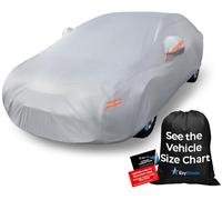 EzyShade Funda de Coche de 10 Capas Impermeable para Todo Tipo de Clima. Consulta la Tabla de Tallas del vehículo para un Ajuste preciso. Cubiertas Exteriores Completas para automóviles, sedán,