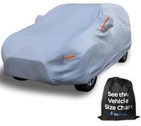 EzyShade Funda de Coche de 10 Capas Impermeable para Todo Tipo de Clima. Consulta la Tabla de Tallas del vehículo para un Ajuste preciso. Fundas Exteriores Completas para SUV Jeep 4x4. Protección