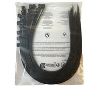 EzySup Bridas extragrandes resistentes para uso en exteriores, 600 mm x 12 mm, resistencia a la tracción de 110 kg, 12 piezas, color negro