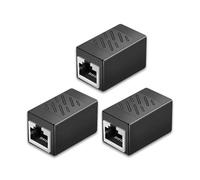 EZYUMM Paquete de 3 acopladores Ethernet, Extensor Ethernet Chapado en Oro Premium, acoplador RJ45 Hembra a Hembra para Cable de Red Cat7/Cat6/Cat5/Cat5e
