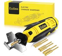 EzzDoo Afilador Cadena Motosierra Eléctrico con Brocas de Diamante Revestidas de Titanio - Kit Rápido con 6 Discos de Alta Dureza para Todas las Cadenas