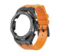 EZZON 5ª funda de metal con correa de silicona suave para GA2100VB-1A Mod Kit de readaptación, talla única, Ágata