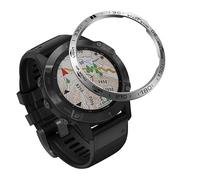 EZZON Anillo de bisel estilo marco para Garmin Fenix 7 6 6X Pro 5 Plus Smart Watch Cubierta de acero inoxidable Anillo de protección antiarañazos (Color: C, Tamaño: Para Fenix 6-6 Pro)