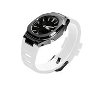 EZZON Correa de metal para GA2100 Modificaied Kit de correa de goma de lujo para GA2110 Bisel de acero inoxidable Breacelet, talla única, Ágata