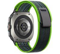 EZZON Correa de nailon para Samsung Galaxy Watch Ultra 47mm, pulsera deportiva sin huecos, Correa de reloj para Samsung Watch Ultra band Correa(Bright green blue)