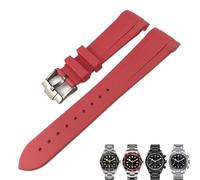 EZZON Correa de reloj de silicona de goma, 20mm, 22mm, para Tudor Black Bay 1958 GMT, 41mm, Pelagos, azul, naranja, negro, correa deportiva, herramientas de regalo(Red pin,22mm)