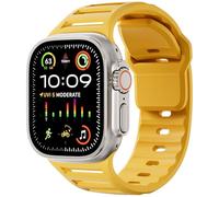 EZZON Correa deportiva de silicona para Apple Watch Band Ultra 49mm 45mm 44mm 42mm Series10 46mm 42mm Correa de reloj Pulsera Correa Iwatch Series 9 8 7 6 SE 5 4 Correas de reloj(Yellow,Series10 42mm)