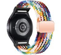 EZZON Correa trenzada sin huecos para Samsung Galaxy Watch 7 6 5 4 44mm 40mm/5 pro pulsera magnética para Galaxy watch6 watch4 classic 47 43(Pride Edition,Watch 5 pro 45mm)