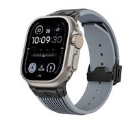 EZZON Para Apple Watch Band Ultra 2 49mm 46mm 45mm 44mm correa de goma Serie 10 9 8 7 6 5 4 3 2 1 SE con conector de Metal(G,42/44/45mm)