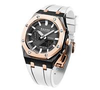 EZZON Para GA2100-2A Caja de reloj de metal de silicona, correa de reloj de acero inoxidable 316, kit de accesorios modificados, talla única, Ágata