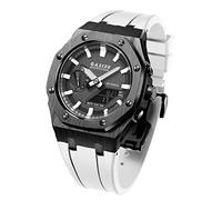 EZZON Para GA2100-2A Caja de reloj de metal de silicona, correa de reloj de acero inoxidable 316, kit de accesorios modificados, talla única, Ágata