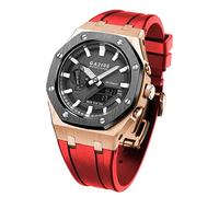 EZZON Para GA2100HC-2A Caja de reloj de metal de silicona 316 de acero inoxidable modificado, kit de accesorios, talla única, Ágata