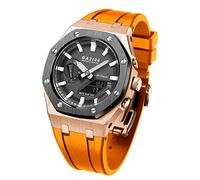 EZZON Para GA2100HC-2A Caja de reloj de metal de silicona 316 de acero inoxidable modificado, kit de accesorios, talla única, Ágata