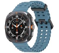 EZZON Para Samsung Galaxy Watch Ultra 47mm accesorios pulsera deportiva de silicona marina Correa para Galaxy Watch 7 Ultra correas de reloj(Blue)