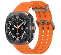 EZZON Para Samsung Galaxy Watch Ultra 47mm accesorios pulsera deportiva de silicona marina Correa para Galaxy Watch 7 Ultra correas de reloj(Orange)