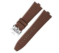 EZZON Senior FKM - Correa de reloj de goma de flúor para Vacheron Constantin 4500 V 5500 V 7900 Correa de reloj vc boca convexa 7 mm, 7mm, Acetato, No es una piedra preciosa