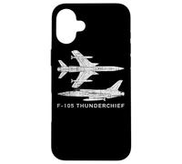 F-105 Thunderchief Caza Bombardero avión Carcasa para iPhone 16 Plus