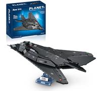 F-117A Nighthawk Fighter Jet - Juego de Bloques de construcción para Adultos 14+, avión Militar de 20 Pulgadas con Soporte de exhibición, Compatible con Lego Plane, 1375 Piezas