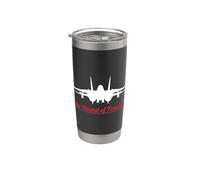 F-14 Tomcat Military Fighter Jet Noise Sound ofFreedom Art Vaso térmico de acero inoxidable de doble pared