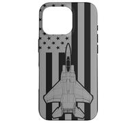 F-15 Eagle Avión de Combate Militar Bandera Estadounidense Carcasa para iPhone 16 Pro