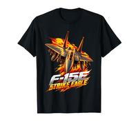 F-15e Strike Eagle Fighter Jet with Flames Camiseta