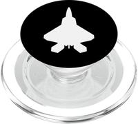 F 22 Raptor Fighter Jet Avión Silueta PopSockets PopGrip para MagSafe