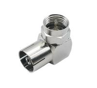 F a TV IEC 90 grados macho hembra Jack Adaptador Coaxial RF divisor conector chapado en oro(Green)