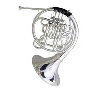 F/Bb Tono Doble Trompa Instrumentos Tipo Dividido Campana Plateada Trompa Con Estuche Boquilla kit de trompa francesa