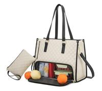 F,Bolso de Mano 2 en 1 para Mujer - Bolso de Negocios Grande y Elegante con Compartimento más Fresco, Bolso de Viaje o de Viaje - La Mejor combinación para el Almuerzo y el Trabajo