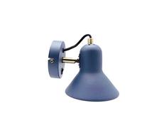 F BRIGHT APLIQUE DE PARED E27 VINTAGE TULIPA METÁLICA. Disponible en azul, blanco y gris oscuro. Aplique para interior con foco orientable. (AZUL)