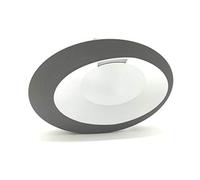 F-Bright Aplique Led Diseño Oval para Exterior 6W 3000K IP54, 6 W, Negro