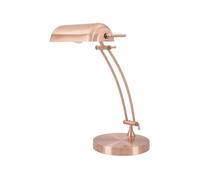 F BRIGHT Lámpara de Escritorio Tipo Banquero Abatible Diseño Metálico (Rosa)