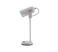 F BRIGHT Lámpara de Mesa Moderna, flexo de escritorio con tulipa orientable (Gris)