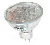F-Bright Led - Lampara halogena dicroica 20 leds roja 12v.