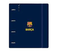 F.C. BARCELONA 1ª EQUIPACIÓN 26/27 - Carpeblock con 4 Anillas de 35 mm, con Recambio, con 100 Hojas A4, Ideal para Niños de Diferentes Edades, Cómoda y Versátil, Calidad y Resistencia, 27x4x32 cm