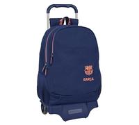 F.C.BARCELONA 2ª EQUIPACIÓN - Mochila Escolar con Carro, Ideal para Niños de Diferentes Edades, Cómoda y Versátil, Calidad y Resistencia, 33x15x43 cm