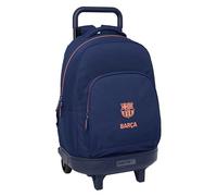 F.C.BARCELONA 2ª EQUIPACIÓN - Mochila Grande con Ruedas, Compacta, Extraíble, Ideal para Niños de Diferentes Edades, Cómoda y Versátil, Calidad y Resistencia, 33x22x45 cm