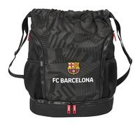 F.C. BARCELONA BLACK - Mochila Saco, Mochila, Ideal para Niños de Diferentes Edades, Cómoda y Versátil, Calidad y Resistencia, 34x15x43 cm, Color Negro
