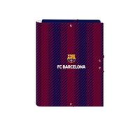 F.C. BARCELONA - Carpeta Folio con 3 Solapas, Ideal para Niños de Diferentes Edades, Cómoda y Versátil, Calidad y Resistencia, 26x36.5 cm, Color Azul marino/granate