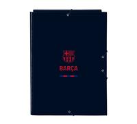 F.C. BARCELONA Corporativa - Carpeta Folio con 3 Solapas, Ideal para Niños de Diferentes Edades, Cómoda y Versátil, Calidad y Resistencia, 26x36.5 cm, Color Azul marino