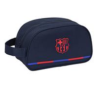 F.C. BARCELONA Corporativa - Neceser Escolar Infantil Mediano con Asa, Neceser Infantil, Adaptable a Carro, Ideal para Niños, Cómodo y Versátil, Calidad y Resistencia, 26x12x15 cm, Color Azul marino