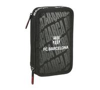 F. C. BARCELONA - Estuche Escolar Niño, Estuche con Colores, con 29 Útiles Incluidos, Ideal para Niños de 5 a 14 Años, Cómodo y Versátil, Calidad y Resistencia, 12.5x4x19.5 cm