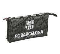 F. C. BARCELONA - Portatodo Triple, Estuche Infantil, Estuche Niño, Ideal para Niños en Edad Escolar, Cómodo y Versátil, Calidad y Resistencia, 22x3x12 cm