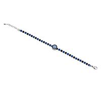 F.C. Internazionale Pulsera Acero Piedras, Hombre, Negro Azul Acero, Talla única, Piedra, Sin gemas.