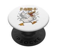 F Caw F Angry Duck Funny Bird Sarcástico Humor Diseño PopSockets PopGrip Adhesivo