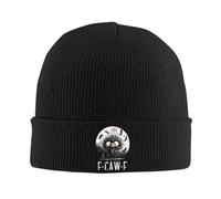 F-Caw-F Bcarece Cuervo Pájaro Negro Cuervo Gracioso F-Caw-F Gorros de Gorro Sombrero de Gorro Sombrero de Gorro de Barrio Masculino Masculino Gimnasio de Punto Sombrero de Punto Cálido y Suave