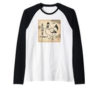 F-Caw-F Chicken FCAWF Chicken Funny Humor Japanese Art Camiseta Manga Raglan