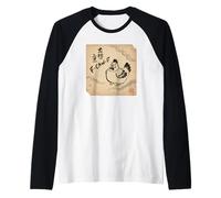F-Caw-F Chicken FCAWF Chicken Funny Humor Japanese Art Camiseta Manga Raglan