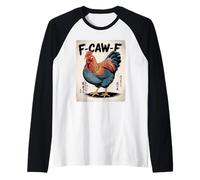 F-Caw-F Chicken FCAWF Chicken Funny Humor Japanese Art Camiseta Manga Raglan