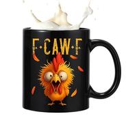 F-Caw-F Coffee Mug - Personalised Mugs | Rooster Coffee Mugs | Vintage Farmhouse Rooster Mug Ceramic Drinkware For Women Men Kitchen Home Bar Office Birthday Christmas Tea Latte Cocoa Daily Use
